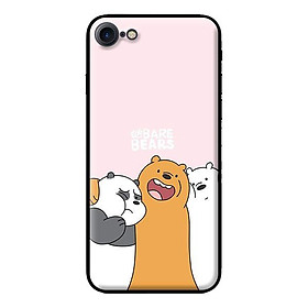Ốp in cho iPhone 8 3 Chú Gấu Ôm - Hàng chính hãng