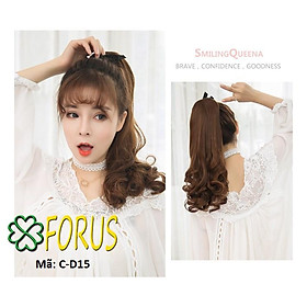Tóc giả cột xoăn 48cm d15