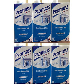 Thùng 6 Hộp Sữa Tươi Ít Béo Promess (1L /Hộp)
