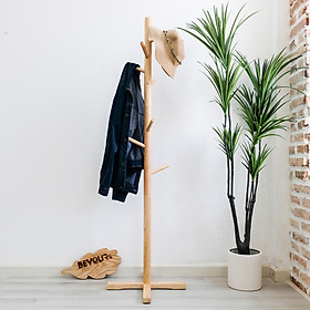 Cây treo quần áo gỗ