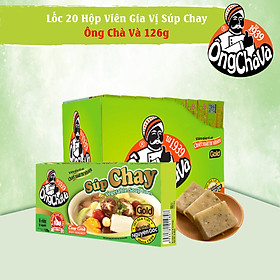 Lốc 20 Hộp Viên Gia Vị Súp Chay Gold Ông Chà Và 126g (Vegetable Soup Cubes)