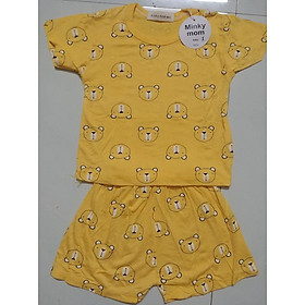 Bộ Cộc Tay Thun Lạnh Hàng Minky Mom In Toàn Thân Chim Cánh Cụt Cho Bé