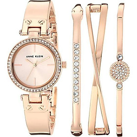 Anne Klein Women's Swarovski Crystal Accented Watch and Bangle Set, AK/3368