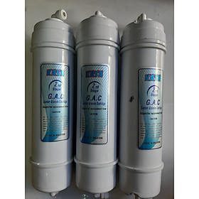 BỘ 3 LÕI LỌC ĐÚC PP,OCB,CTO DÙNG CHO MÁY LỌC NƯỚC CÓ TÍCH HỌP NONG LẠNH MÀNG LỌC RO,UF