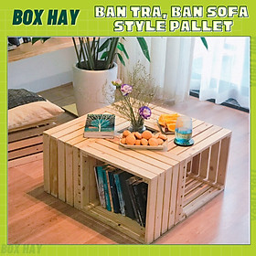 Mua Bàn Trà  Bàn Sofa Lắp Ráp Từ 4 Thùng Gỗ Pallet Trang Trí Phòng Khách  Bàn Ngồi Ban Công Thay Đổi Bố Trí Đa Năng