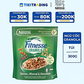 Ngũ cốc ăn sáng Fitnesse Granola Diêm Mạch, Hạnh Nhân & Sô Cô La (gói 300g)