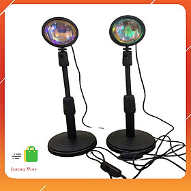 Đèn rọi chiếu hoàng hôn Sunset 16 màu hiệu ứng ánh sáng đẹp có remote điều khiển màu thích hợp chụp ảnh sống ảo - Hàng chính hãng