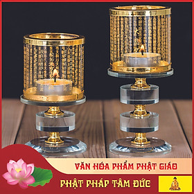 Mua Chân đèn đốt nến khắc chú đại bi  bát nhã tâm kinh  chân nến bơ cao cấp - Nhiều kích cỡ  gia công tinh xảo