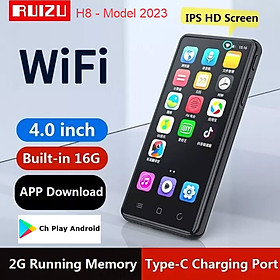 Hình ảnh MP3 player Ruizu H8 16Gb Bản Mới 2023 Tích Hợp Sẵn CHPlay Kết Nối WIFI Android 5.1 Bluetooth 5.0 Xem Video Màn Hình Lớn - Hàng Chính Hãng