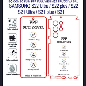 Bộ combo dán PPF trước và sau dành cho Samsung S22 Ultra / S22 Plus / S22 / S21 Ultra / S21 plus / S21 Bảo vệ máy toàn diện