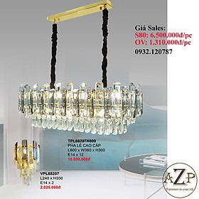 ĐÈN THẢ TRẦN PHA LÊ / ĐÈN THÔNG TẦNG TRANG TRÍ PHÒNG KHÁCH / PHÒNG NGỦ / CẦU THANG / KHÔNG GIAN SANG TRỌNG AZP-N88207 / AZP-V88207 phong cách đương đại, hàng nhập khẩu AZP