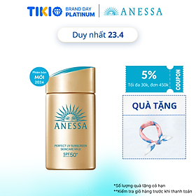 Kem chống nắng dạng sữa dưỡng da kiềm dầu bảo vệ hoàn hảo Anessa Perfect UV Sunscreen Skincare Milk SPF 50+ PA++++ 60ml