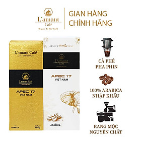 Cà phê rang xay L'amant APEC 2017 100% Arabica  - Cà phê bột pha phin vị nguyên chất, nhẹ nhàng túi 250gr