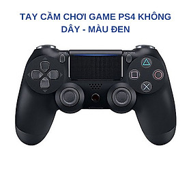 Tay cầm chơi game PS4 không dây Bluetooth - Bộ điều khiển trò chơi không dây PS4 chơi Fifa Online 4 dùng cho nhiều thiết bị TV/laptop/điện thoại tương thích với mọi hệ điều hành - Đen