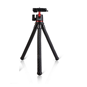 Tripod bạch tuột 3 chân MT35 xoay 360 độ siêu chắc cho máy ảnh, điện thoại - Chân đế uốn dẻo có thước đo cân bằng tích hợp sẵn giá đỡ điện thoại AnZ