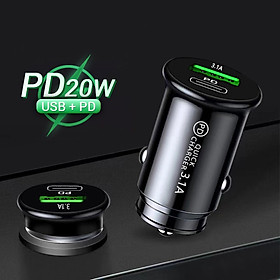 Mua Tẩu sạc 2 cổng USB và Type C dùng điện 12V trên xe ô tô