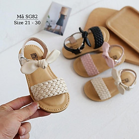 Sandal bé gái 1 2 3 4 5 tuổi NHÍM SHOP quai ngang tết sam điệu đà 3 màu