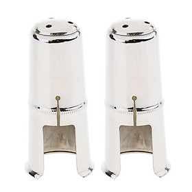 2pcs Metal Bb Clarinet Mouthpiece Cap for Wind Woodwind Accessories
