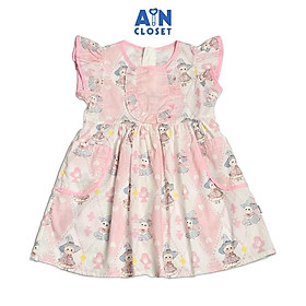 Đầm bé gái họa tiết Phù Thủy Mèo Hồng Cotton - AICDBGNABOY9 - AIN Closet