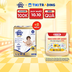 [Mẫu mới] Tã quần Unidry G3X Supreme siêu mỏng size L - 68+8 miếng