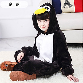 Bộ Đồ hình thú liền thân lông mịn Pijama dành Cho Người Lớn và Trẻ Em Hoạt Hình Cosplay