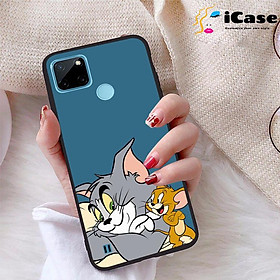 Ốp lưng iCase dành cho Realme C21Y chất liệu viền dẻo lưng cứng nhám TPU có hai lỗ xỏ dây đeo in nổi 4D hình bộ sưu tập Green Mordern 11