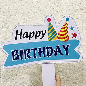 Mua Bảng cầm tay sinh nhật - bảng cầm tay đám cưới - bảng hashtag cầm tay dễ thương 30cm