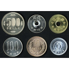 Mua Combo 6 viên xu Nhật Bản 1 yên  5 Yên  10 Yên  50 Yên  100 Yên  500 yên