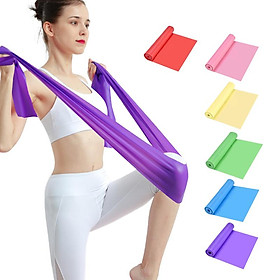 Yoga Pilates Stretch Rectance Band tập thể dục tập thể dục tập thể dục đàn hồi Thể dục thể dục cao su 150cm Màu cao su tự nhiên