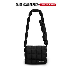 Túi Đeo Chéo Chần Bông SAIGON SWAGGER NOIR PUFFER BAG - Mau đen