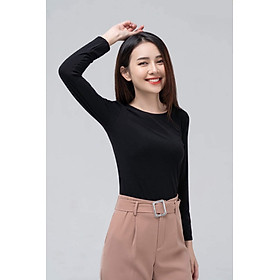 Hình ảnh <BST Mới> Áo thun giữ nhiệt nữ dài tay cổ tròn Vicci vải Premium Cotton cao cấp co giãn, mềm mịn ôm dáng nhiều màu