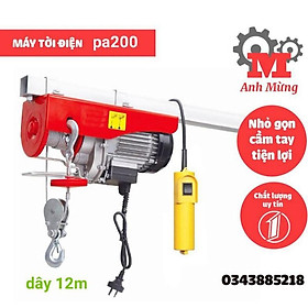 Mua tời điện pa200 dây 12m nâng hạ linh hoạt nhanh chóng