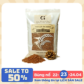 Gạo lứt ăn kiêng GUfoods (1kg) - Hỗ trợ Giảm cân - Thực dưỡng - Eat clean (có 2 lựa chọn: Lứt đỏ + Lứt tím than)