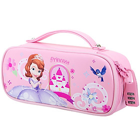 Disney (Disney) Sufi Asia PU pencil pockets female student pencil case multi-storey Korean version of the pink