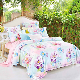 Bộ chăn ga gối lụa tencel tơ tằm Hàn Quốc Julia 856BM16 (160 x 200cm)