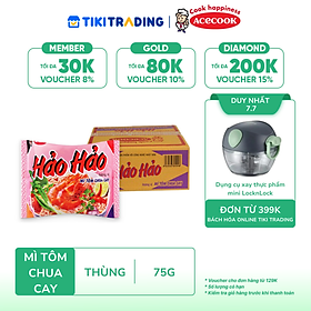 Thùng 30 gói mì Hảo Hảo Tôm Chua Cay 75g