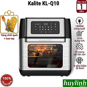 Mua Nồi chiên không dầu điện tử Kalite KL-Q10 - Dung tích 10 lít - Hàng chính hãng - Tặng bao tay + chổi quét