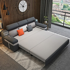 Mua Giường Sofa Cao Cấp   Ghế Sofa Vải Lanh Mịn Có Loa Nghe Nhạc  Toàn Bộ Khung Băng Sắt Sơn Tĩnh Điện KT Rộng180cm Dài200cm