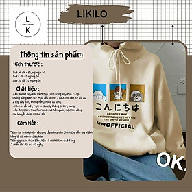 Áo hoodie Unisex in hình Gấu, Áo hoodie tay dài dáng rộng nam nữ - K036_PY