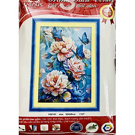Mua Tranh thêu kín Hoa mẫu đơn vs8101  kích thước 50 x 68 cm