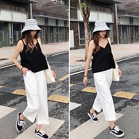 Quần culottes đũi lửng khoá thật_mã 606