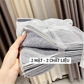 Set 10 khăn lau bếp 2 mặt mềm mịn siêu thấm 25x25cm 