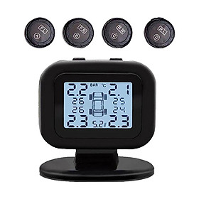 Auto Car Tire Pressure Monitor Tyre Monitoring System External TPMS 0-3.5 Bar, LCD Display