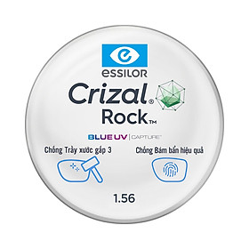 Tròng Essilor Crizal Rock chống ánh sáng xanh bảo vệ mắt khi ngồi máy tính điện thoại cho tầm nhìn trong suốt độ bền cao (1 cặp)