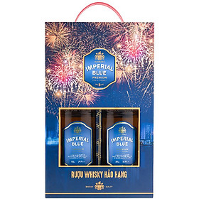 Rượu Whisky Imperial Blue 500ml + 500ml 29.5% - Phiên Bản Hộp Quà Tết 2021
