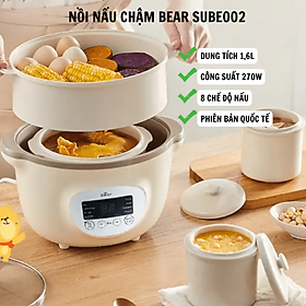Mua Nồi nấu chậm Sothing Bear Sube002 1 6L  bản quốc tế- Hàng chính hãng