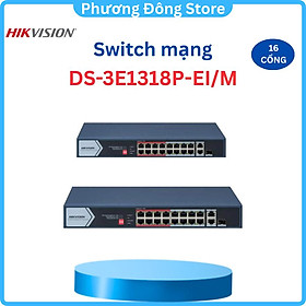Mua Switch mạng thông minh 16 cổng PoE HIKVISION DS-3E1318P-EI/M - Hàng chính hãng