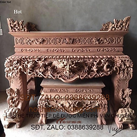 Mua Sập Thờ Tứ Linh Gỗ Hương Đá