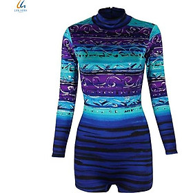 Đồ bơi liền mảnh nữ Lan Hạnh áo tay dài quần shorts nhiều màu 30032-XD206