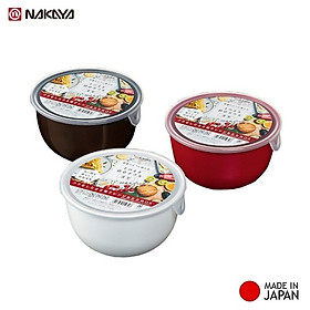Mua Hộp nhựa Nakaya 1.1L dùng để hâm nóng & nấu nướng thức ăn trong lò vi sóng ( Hộp tròn giao màu ngẫu nhiên ) - made in Japan